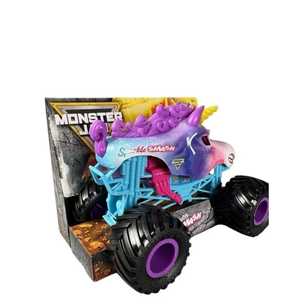 Monster‎ Jam Sparkle Smash Unicorn Monster Truck Toy 1:64 Scale